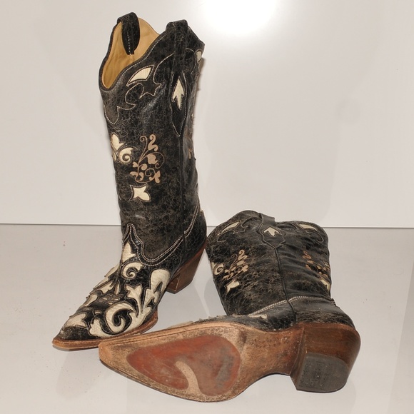 Corral Vintage 8M Boots Genuine Lizard - Picture 4 of 9